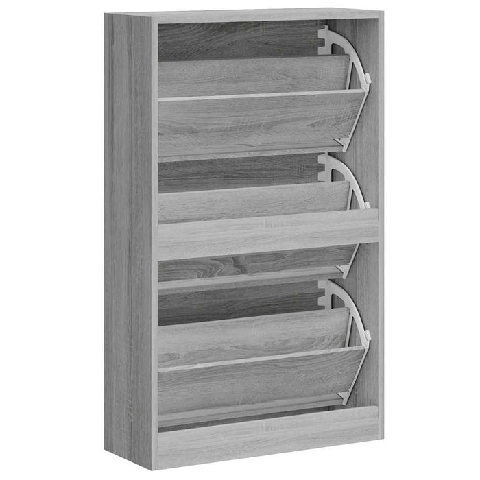 Pantofar, gri sonoma, 63x24x103 cm, lemn prelucrat - WALTI WALTI