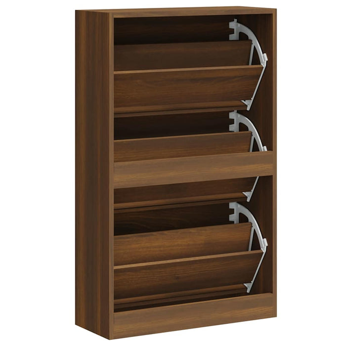 Pantofar, stejar maro, 63x24x103 cm, lemn compozit - WALTI WALTI