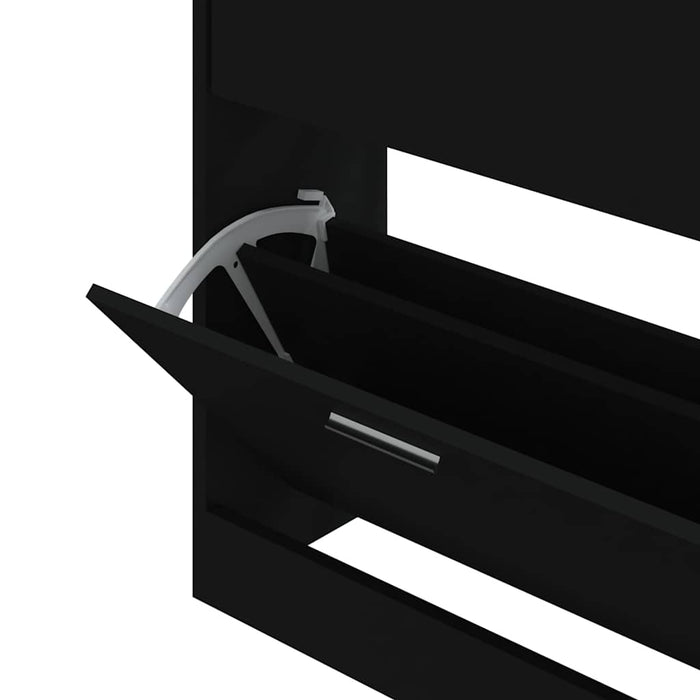 Pantofar, negru, 63x24x81 cm, lemn compozit - WALTI WALTI