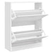 Pantofar, alb extralucios, 63x24x81 cm, lemn compozit - WALTI WALTI