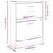 Pantofar, alb extralucios, 63x24x81 cm, lemn compozit - WALTI WALTI