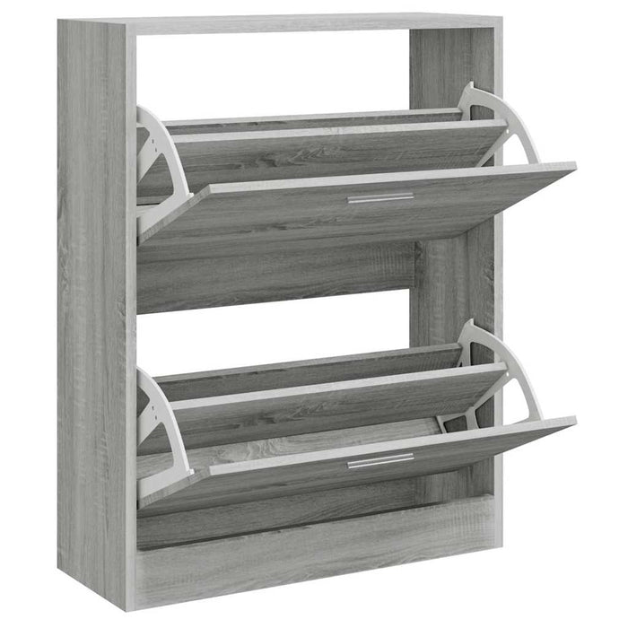 Pantofar, gri sonoma, 63x24x81 cm, lemn prelucrat - WALTI WALTI
