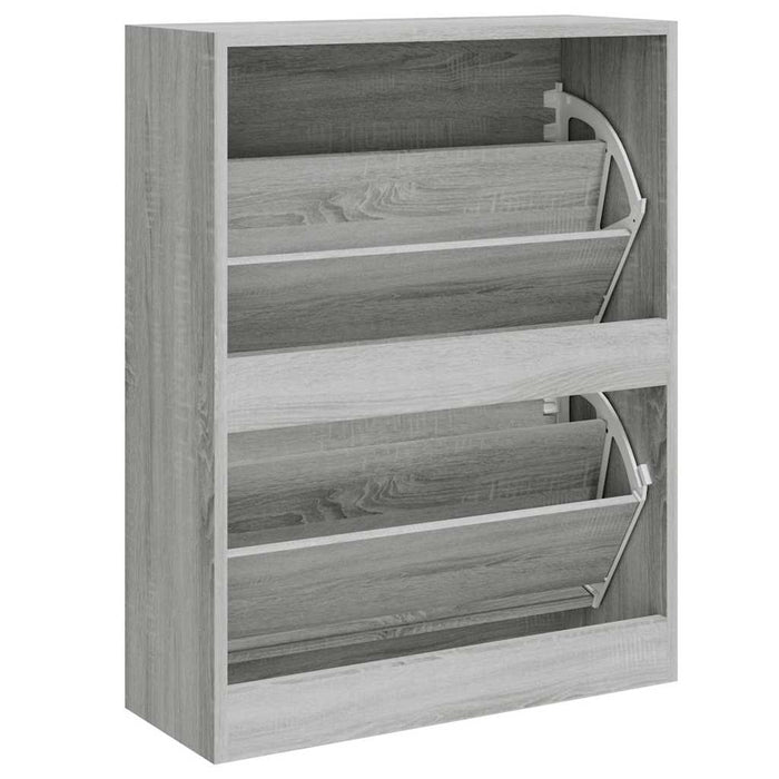 Pantofar, gri sonoma, 63x24x81 cm, lemn prelucrat - WALTI WALTI