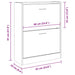 Pantofar, gri sonoma, 63x24x81 cm, lemn prelucrat - WALTI WALTI