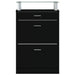 Pantofar, negru, 63x24x104 cm, lemn prelucrat - WALTI WALTI