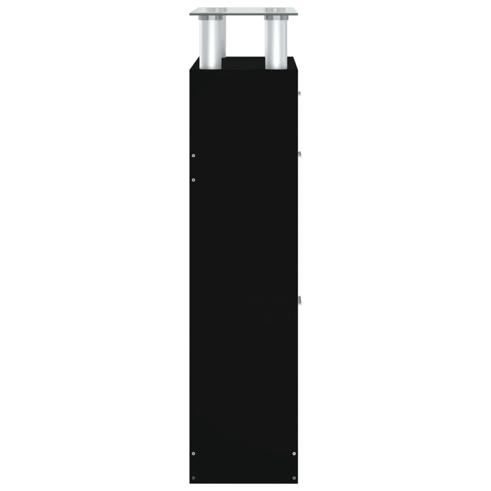 Pantofar, negru, 63x24x104 cm, lemn prelucrat - WALTI WALTI