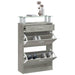 Pantofar, gri beton, 63x24x104 cm, lemn prelucrat - WALTI WALTI