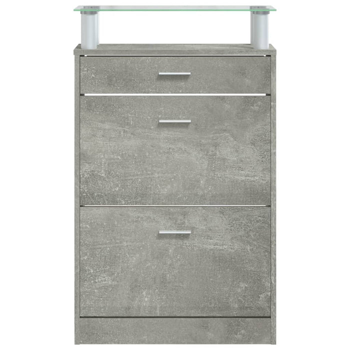Pantofar, gri beton, 63x24x104 cm, lemn prelucrat - WALTI WALTI