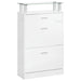 Pantofar, alb extralucios, 63x24x104 cm, lemn prelucrat - WALTI WALTI