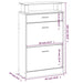 Pantofar, alb extralucios, 63x24x104 cm, lemn prelucrat - WALTI WALTI
