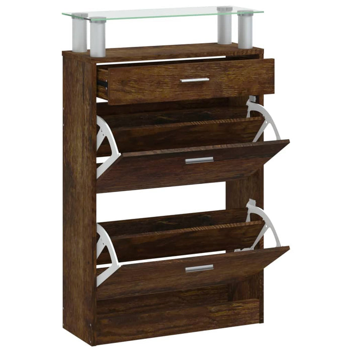 Pantofar, stejar fumuriu, 63x24x104 cm, lemn prelucrat - WALTI WALTI