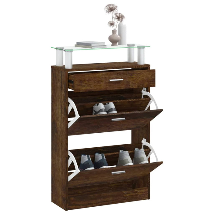 Pantofar, stejar fumuriu, 63x24x104 cm, lemn prelucrat - WALTI WALTI