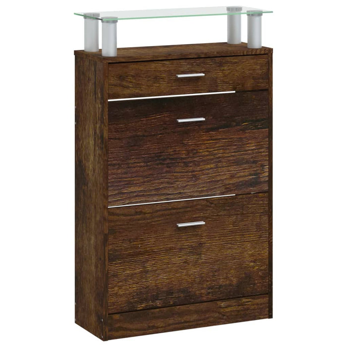 Pantofar, stejar fumuriu, 63x24x104 cm, lemn prelucrat - WALTI WALTI