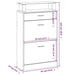 Pantofar, stejar fumuriu, 63x24x104 cm, lemn prelucrat - WALTI WALTI