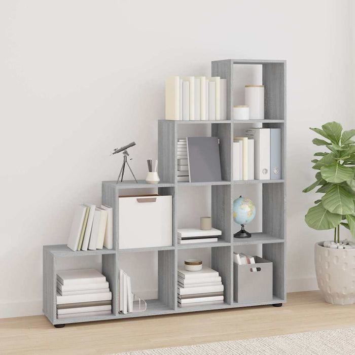 Bibliotecă în trepte, gri sonoma, 142 cm, lemn compozit WALTI