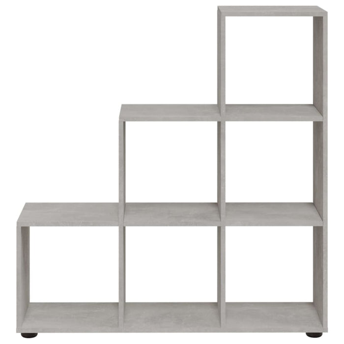 Bibliotecă în trepte, gri beton, 107 cm, lemn compozit - WALTI WALTI