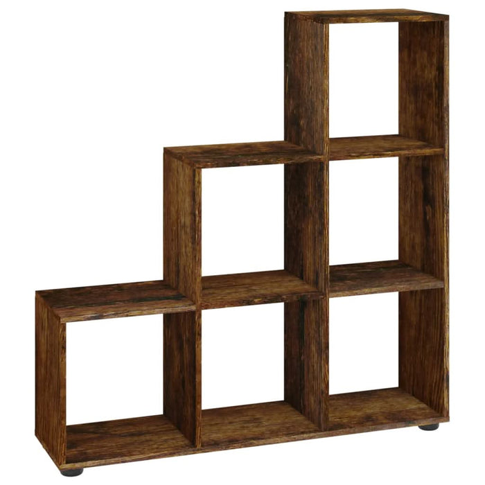 Bibliotecă în trepte, stejar fumuriu, 107 cm, lemn compozit - WALTI WALTI