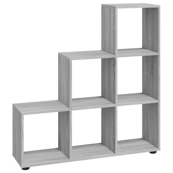 Bibliotecă în trepte, gri sonoma, 107 cm, lemn compozit - WALTI WALTI