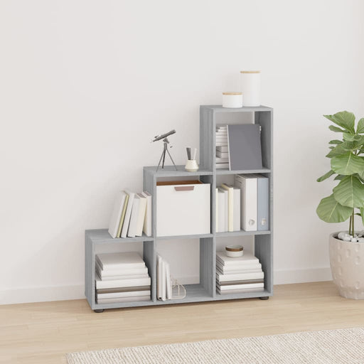 Bibliotecă în trepte, gri sonoma, 107 cm, lemn compozit - WALTI WALTI