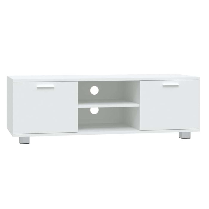 Comodă TV, alb, 120x40,5x35 cm, lemn prelucrat WALTI