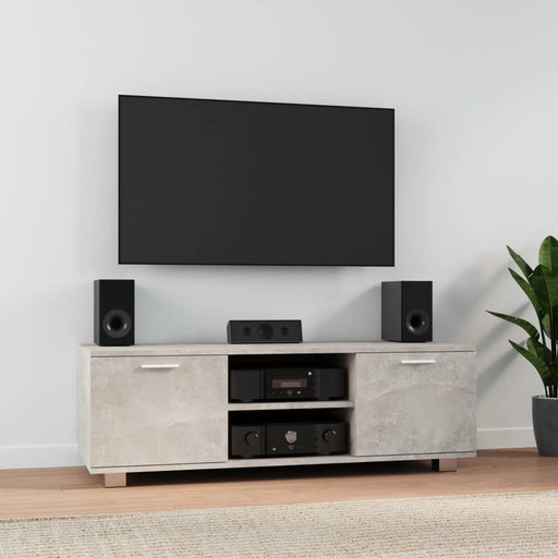 Comodă TV, gri beton, 120x40,5x35 cm, lemn compozit - WALTI WALTI