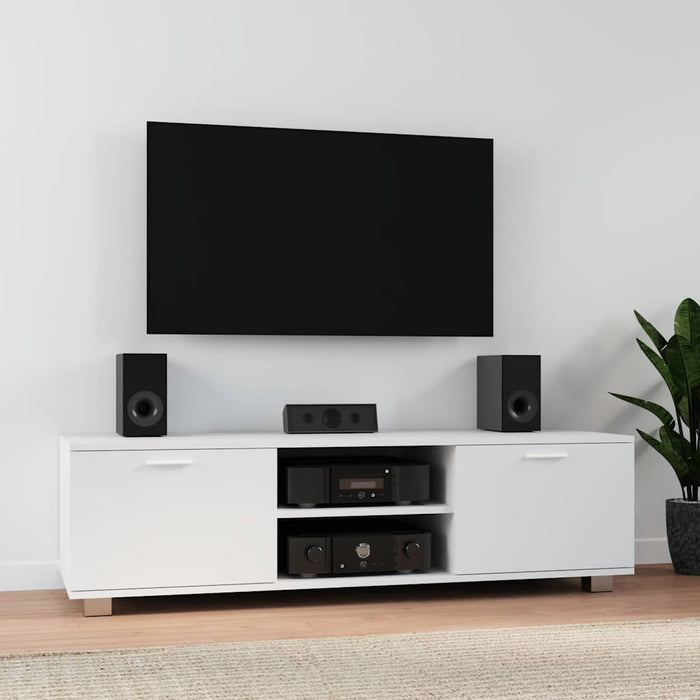 Comodă TV, alb, 140x40,5x35 cm, lemn prelucrat WALTI