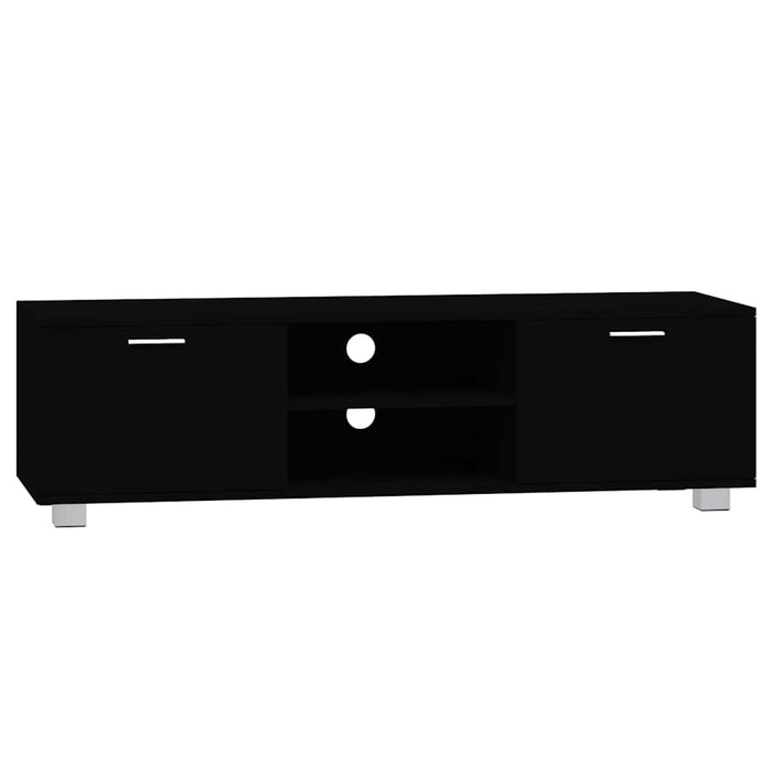 Comodă TV, negru, 140x40,5x35 cm, lemn prelucrat WALTI
