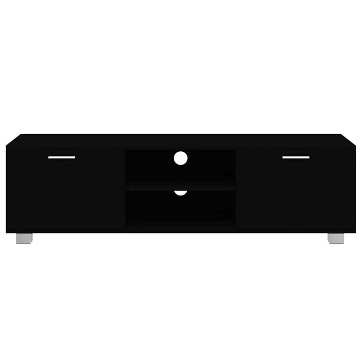 Comodă TV, negru, 140x40,5x35 cm, lemn prelucrat WALTI
