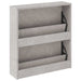 Pantofar cu oglindă, 2 niveluri, gri beton, 63x17x67 cm - WALTI WALTI