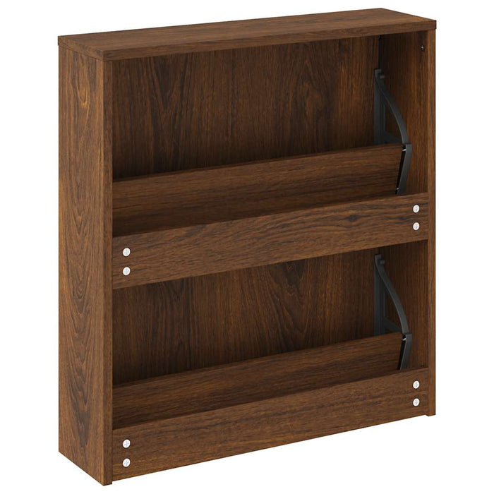Pantofar cu oglindă, 2 niveluri, stejar maro, 63x17x67 cm - WALTI WALTI