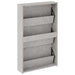 Pantofar cu oglindă, 3 niveluri, gri beton, 63x17x102,5 cm - WALTI WALTI