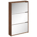 Pantofar cu oglindă, 3 niveluri, Stejar maro, 63x17x102,5 cm - WALTI WALTI