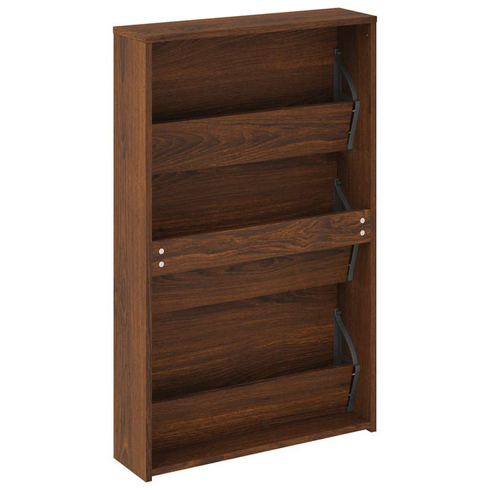 Pantofar cu oglindă, 3 niveluri, Stejar maro, 63x17x102,5 cm - WALTI WALTI