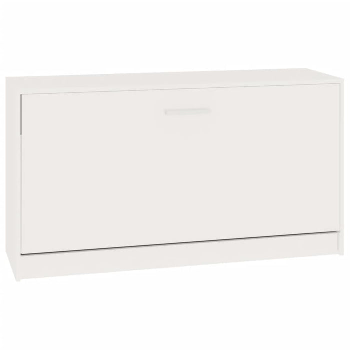 Bancheta pantofar, alb extralucios, 80x24x45 cm, lemn compozit - WALTI WALTI