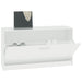 Bancheta pantofar, alb extralucios, 80x24x45 cm, lemn compozit - WALTI WALTI
