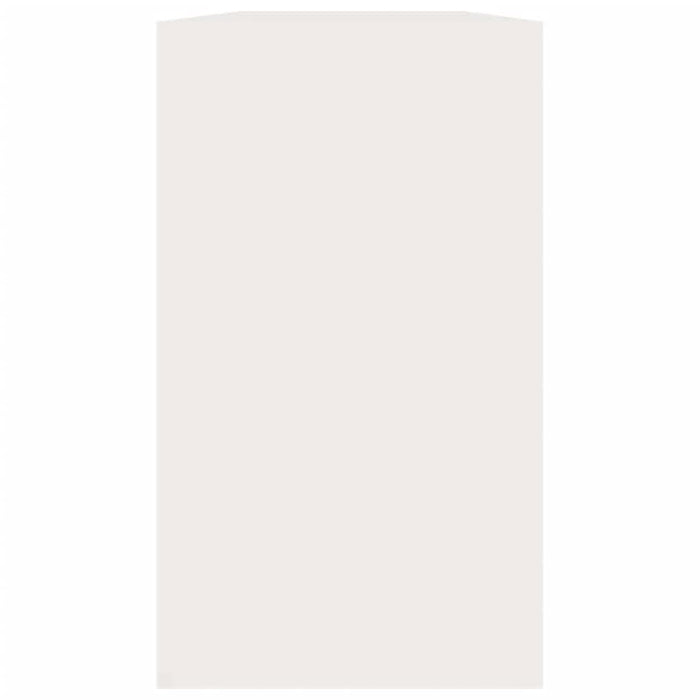 Bancheta pantofar, alb extralucios, 80x24x45 cm, lemn compozit - WALTI WALTI