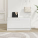 Bancheta pantofar, alb extralucios, 80x24x45 cm, lemn compozit - WALTI WALTI