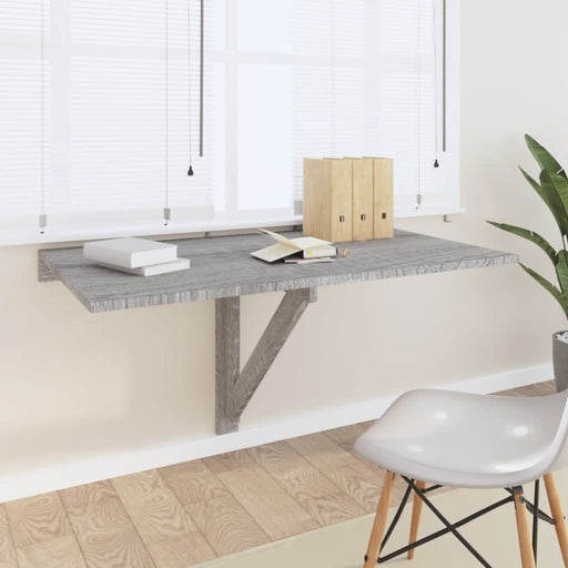 Masă de perete pliantă gri sonoma 100x60x56 cm lemn compozit - WALTI WALTI