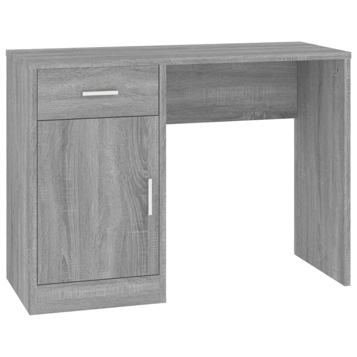 Birou cu sertar și dulap gri sonoma 100x40x73 cm lemn prelucrat - WALTI WALTI