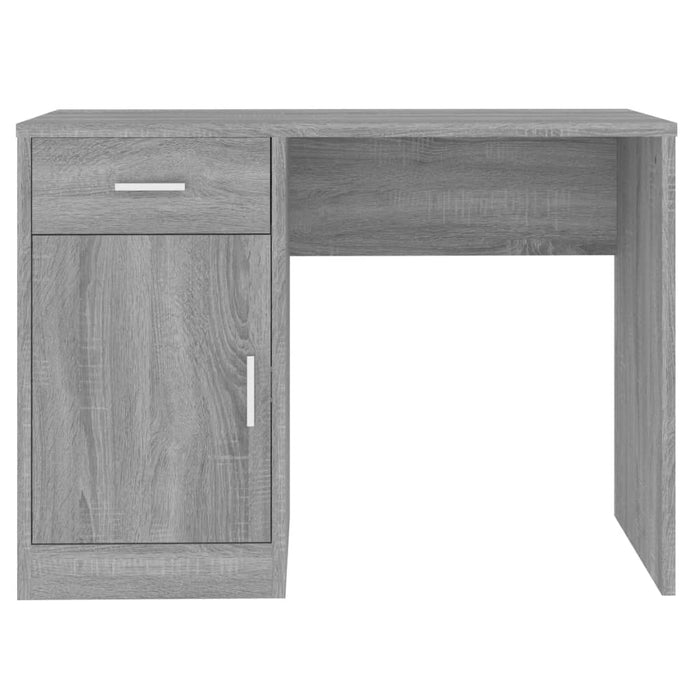 Birou cu sertar și dulap gri sonoma 100x40x73 cm lemn prelucrat - WALTI WALTI