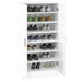 Pantofar, alb extralucios, 55x35x108 cm, lemn prelucrat - WALTI WALTI