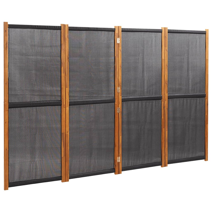 Paravan de cameră cu 4 panouri, negru, 280x180 cm - WALTI WALTI