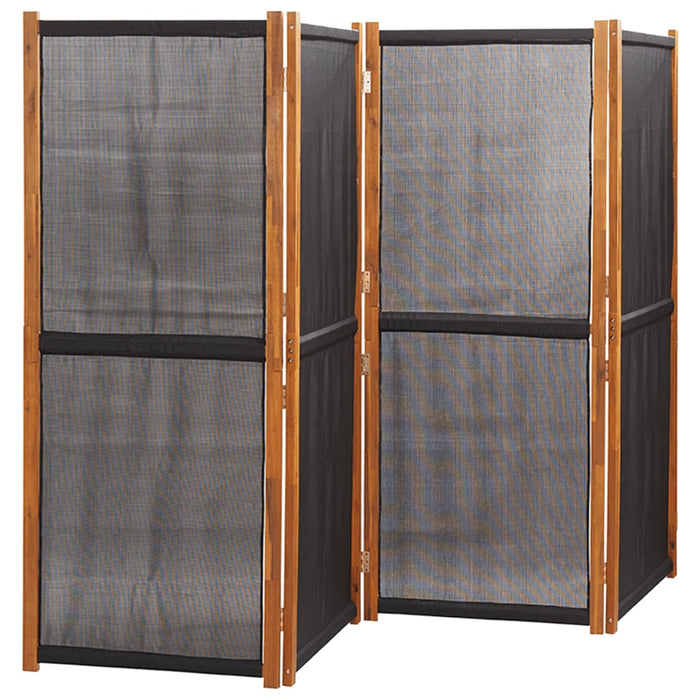 Paravan de cameră cu 4 panouri, negru, 280x180 cm - WALTI WALTI