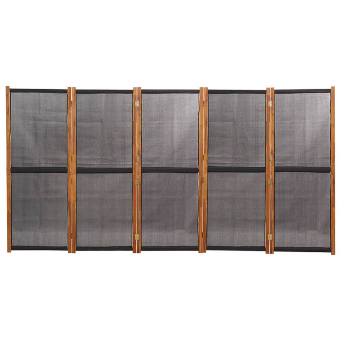 Paravan de cameră cu 5 panouri, negru, 350x180 cm - WALTI WALTI