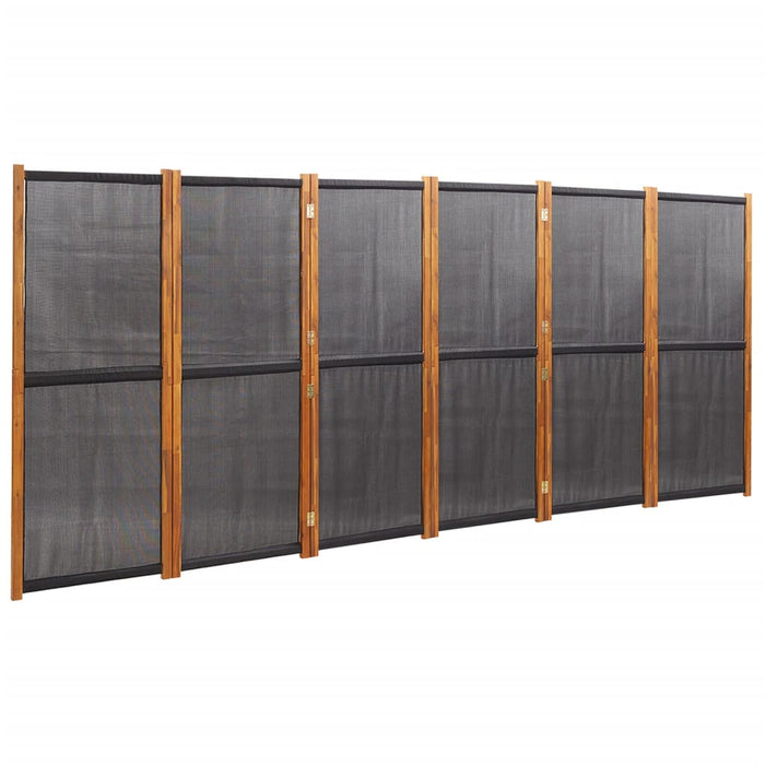 Paravan de cameră cu 6 panouri, negru, 420x180 cm - WALTI WALTI
