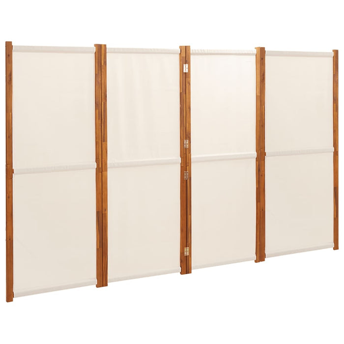 Paravan de cameră cu 4 panouri, alb crem, 280x180 cm - WALTI WALTI