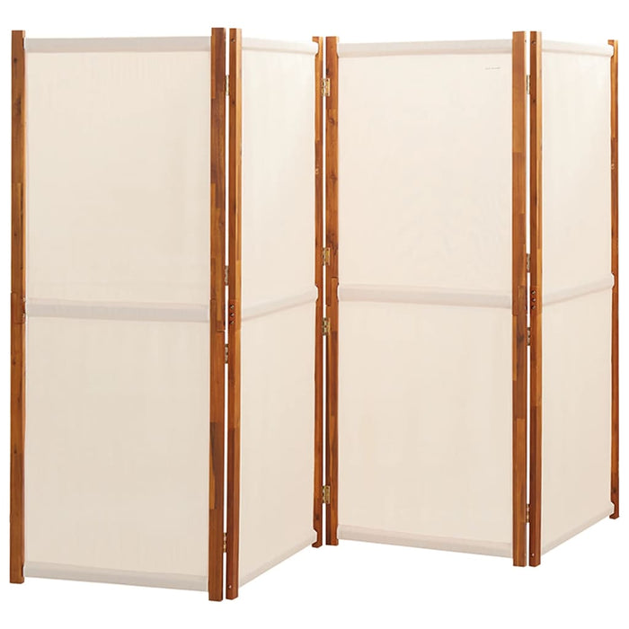 Paravan de cameră cu 4 panouri, alb crem, 280x180 cm - WALTI WALTI