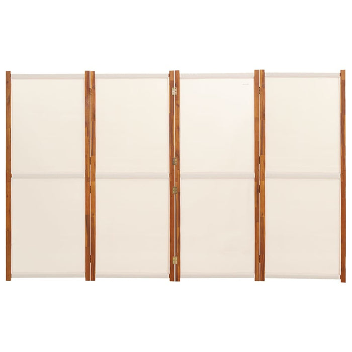 Paravan de cameră cu 4 panouri, alb crem, 280x180 cm - WALTI WALTI