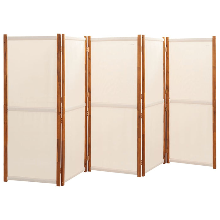 Paravan de cameră cu 5 panouri, alb crem, 350x180 cm - WALTI WALTI