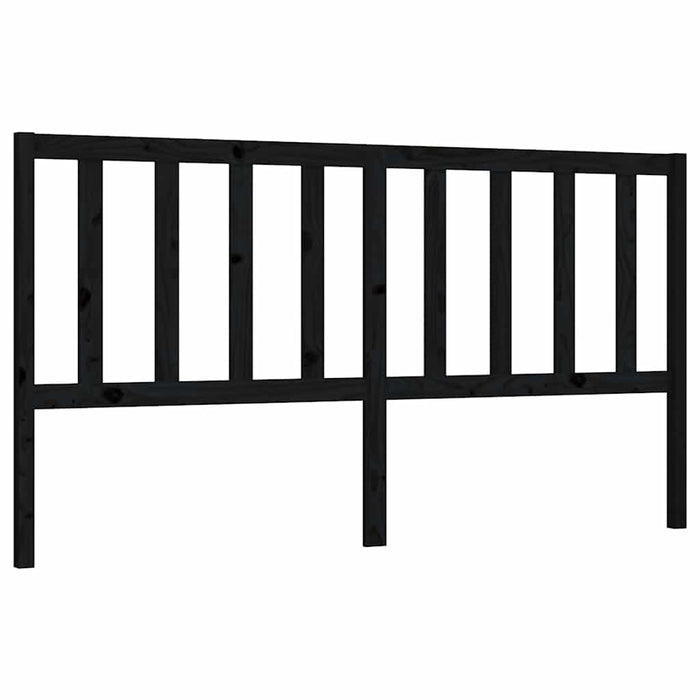 Tăblie de pat, negru, 186x4x100 cm, lemn masiv de pin - WALTI WALTI